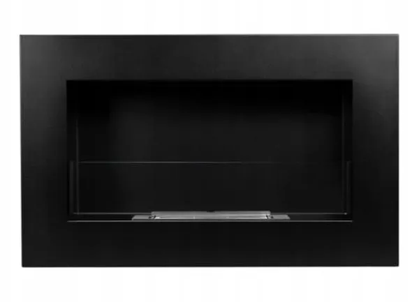 Outlet Væghængt biopejs med glas 65x40x12 cm BOX Flammeregulering Matsort Brændeovne