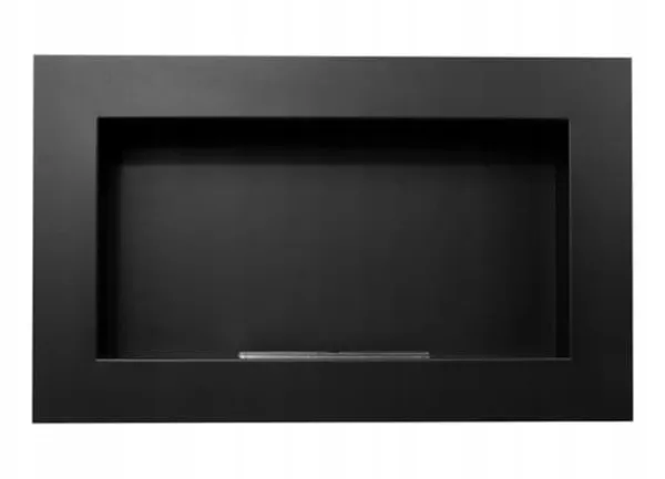 Brændeovne^Væghængt biopejs 65x40x12 cm Flammeregulering Sort struktureret mat