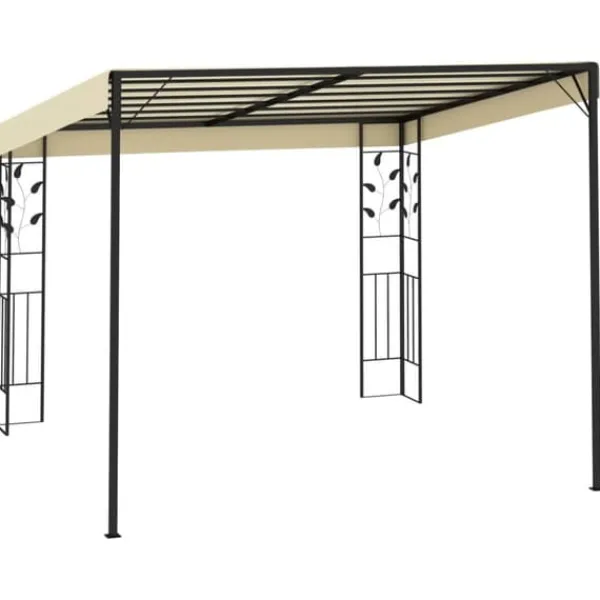 Online Vægmonteret havepavillon 3x3x2,5 m | Farve: Creme Telte & Lysthuse