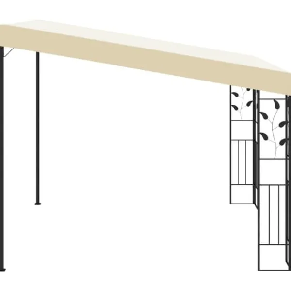 Online Vægmonteret havepavillon 3x3x2,5 m | Farve: Creme Telte & Lysthuse