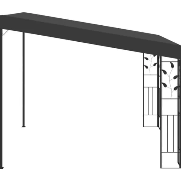 Telte & Lysthuse^Vægmonteret pavillon 3x3x2,5 m - Havepavillon | Farve: Antracitgrå