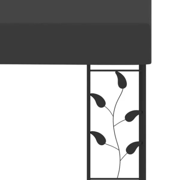 Telte & Lysthuse^Vægmonteret pavillon 3x3x2,5 m - Havepavillon | Farve: Antracitgrå
