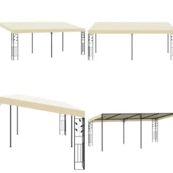 Telte & Lysthuse^Vægmonteret pavillon 6x3x2,5 m cremefarvet - Markise - Markiser - Home & Living