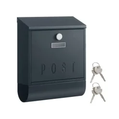 Outlet Vægpostkasse med avisrum antracit Postkasser & Brevindkast