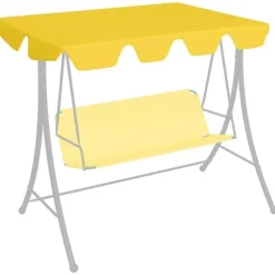 Hot baldakin til havegynge 150/130x105/70 cm gul - Festtelte & havepavilloner – tage Telte & Lysthuse