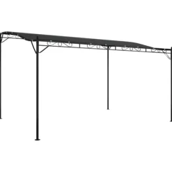 vidaXL Buer, Spalier, Lysthuse Uden Tag^baldakin 4x3 m 180 g/m² stof og stål antracitgrå - Festtelte & havepavilloner