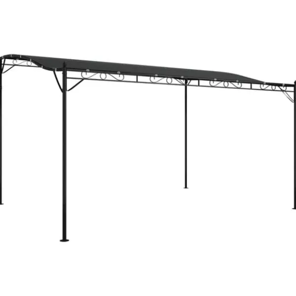 vidaXL Buer, Spalier, Lysthuse Uden Tag^baldakin 4x3 m 180 g/m² stof og stål antracitgrå - Festtelte & havepavilloner