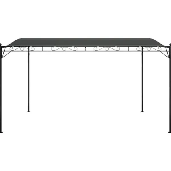 vidaXL Buer, Spalier, Lysthuse Uden Tag^baldakin 4x3 m 180 g/m² stof og stål antracitgrå - Festtelte & havepavilloner