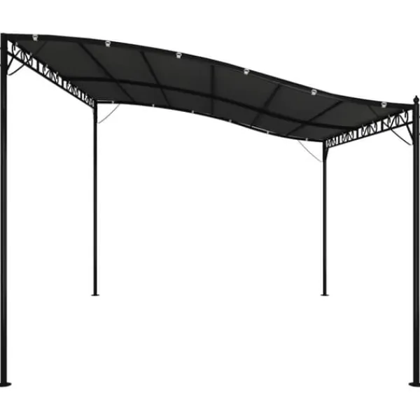 vidaXL Buer, Spalier, Lysthuse Uden Tag^baldakin 4x3 m 180 g/m² stof og stål antracitgrå - Festtelte & havepavilloner