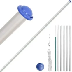 vidaXL Flag & Vindposer^Belgien flag og flagstang 6,23 m aluminium - Flag & vimpler