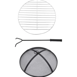 Clearance bålfad mosaik 68 cm keramik terracottafarvet og hvid - Ildsteder Pejse