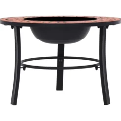 vidaXL Pejse^bålfad mosaik 68 cm keramik terracottafarvet - Ildsteder