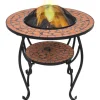 vidaXL Pejse^bålfad mosaik 68 cm keramik terracottafarvet - Ildsteder