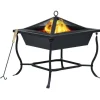 Discount bålfad 42x42x45 cm stål sort - Ildsteder Pejse