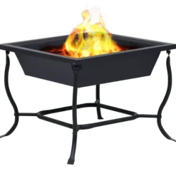 Discount bålfad 42x42x45 cm stål sort - Ildsteder Pejse