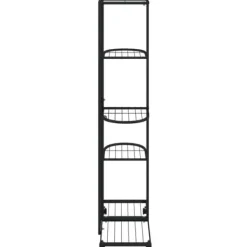 vidaXL Plantestativer^blomsterstativ 5 niveauer med hjul 44x23x100 cm jern sort - Planteborde