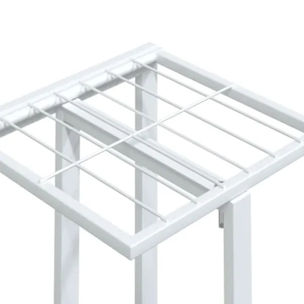 vidaXL Plantestativer^blomsterstativ 4 niveauer med hjul 44x23x80 cm jern hvid - Planteborde