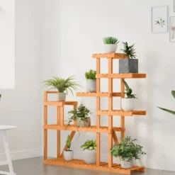 vidaXL Plantestativer^blomsterstativ 110x25x111 cm massivt fyrretræ - Planteborde