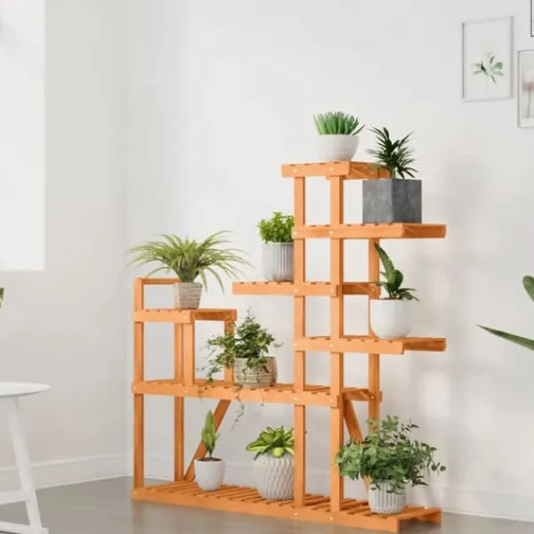 vidaXL Plantestativer^blomsterstativ 110x25x111 cm massivt fyrretræ - Planteborde
