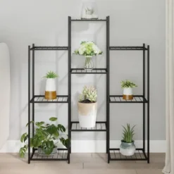 vidaXL Plantestativer^blomsterstativ 85x25x100 cm jern sort - Planteborde