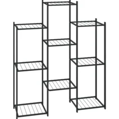 vidaXL Plantestativer^blomsterstativ 85x25x100 cm jern sort - Planteborde