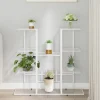 vidaXL Plantestativer^blomsterstativ 94,5x25x89 cm jern hvid - Planteborde