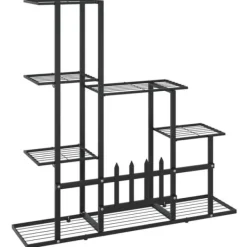 vidaXL Plantestativer^blomsterstativ 94,5x25x88 cm metal sort - Planteborde