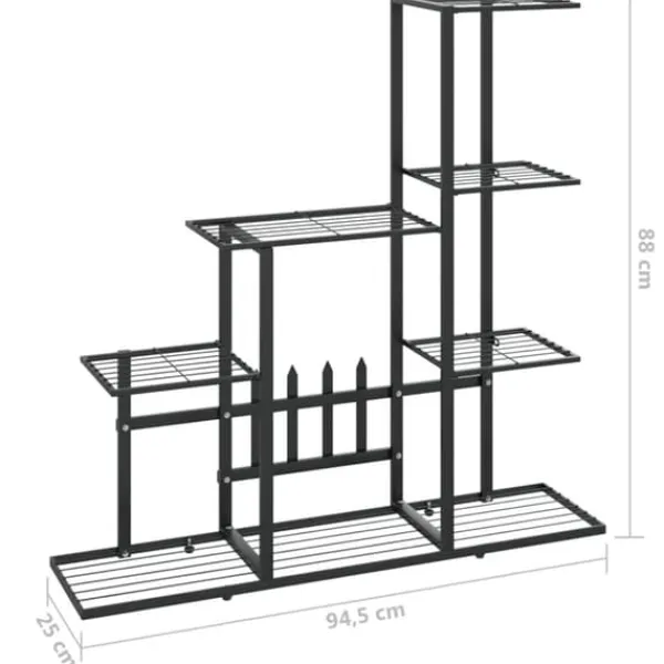 vidaXL Plantestativer^blomsterstativ 94,5x25x88 cm metal sort - Planteborde