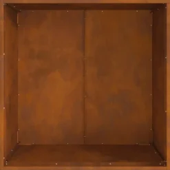 vidaXL Pejse^Bålsted Brun 80 x 80 x 43 cm Forvitret stål