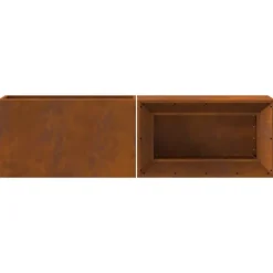 Online Bålsted Brun 160 x 45 x 35 cm Forvitret stål Pejse