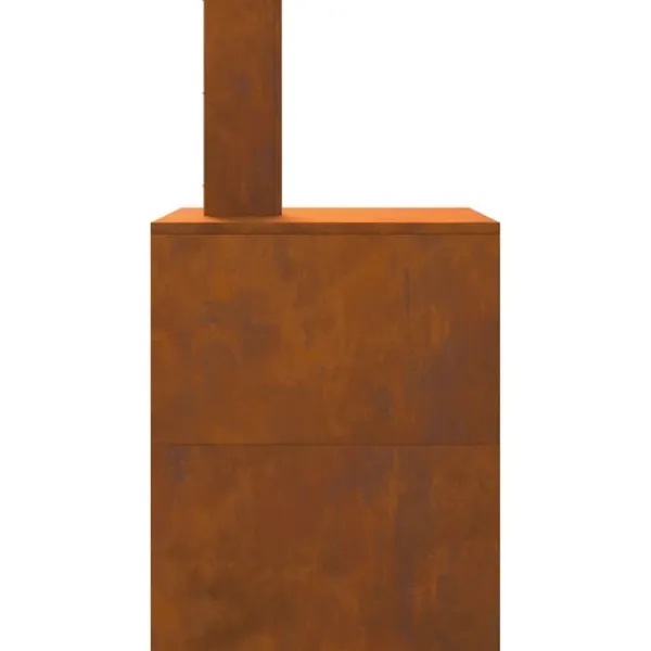 Online Bålsted Brun 80 x 50 x 96 cm Forvitret stål Pejse
