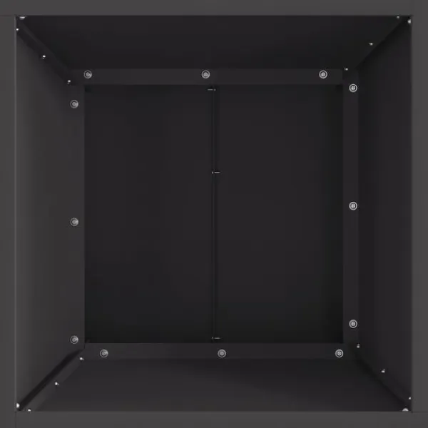 vidaXL Pejse^Bålsted Sort 40 x 40 x 35 cm Stål