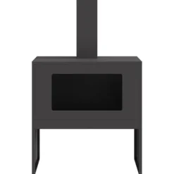 vidaXL Brændeovne^Bålsted Sort 60 x 40 x 96 cm Koldvalset stål