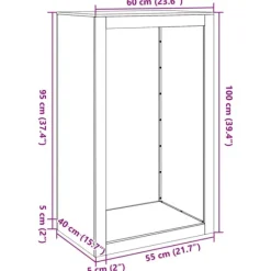vidaXL Tilbehør Til Brændeovne & Pejse^Brændereol 60x40x100 cm i vejrbestandigt stål