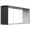 vidaXL Skure, Garager & Carports^brændeskur 330 x 92 x 153 cm galvaniseret stål antracitgrå
