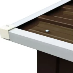 Discount brændeskur 172 x 91 x 154 cm galvaniseret stål brun - Brændekurve – tilbehør Tilbehør Til Brændeovne & Pejse