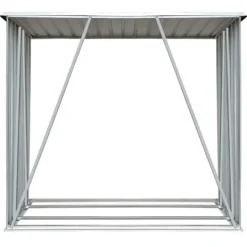 Outlet brændeskur til haven 163x83x154 cm galvaniseret stål brun - Brændekurve – tilbehør Tilbehør Til Brændeovne & Pejse