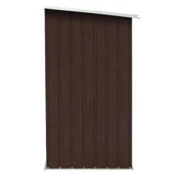 Outlet brændeskur til haven 163x83x154 cm galvaniseret stål brun - Brændekurve – tilbehør Tilbehør Til Brændeovne & Pejse