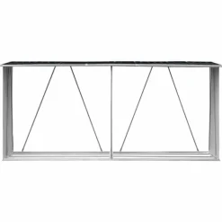 Clearance brændeskur til haven 330x84x152 cm galvaniseret stål antracitgrå Skure, Garager & Carports