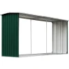 vidaXL Skure, Garager & Carports^brændeskur til haven 330 x 92 x 153 cm galvaniseret stål grøn