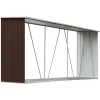vidaXL Skure, Garager & Carports^brændeskur til haven 330x84x152 cm galvaniseret stål brun
