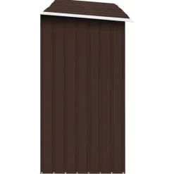 vidaXL Skure, Garager & Carports^brændeskur til haven 330x84x152 cm galvaniseret stål brun