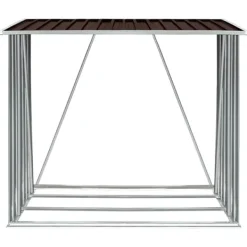 Best brændeskur til haven 163x83x154 cm galvaniseret stål brun Skure, Garager & Carports