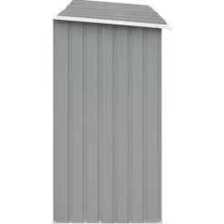 Online brændeskur til haven galvaniseret stål 330x84x152 cm grå Skure, Garager & Carports