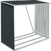 Outlet brændeskur til haven 163x83x154 cm galvaniseret stål antracitgrå Skure, Garager & Carports