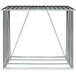 Outlet brændeskur til haven 163x83x154 cm galvaniseret stål antracitgrå Skure, Garager & Carports