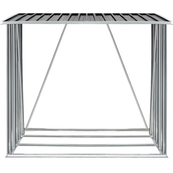 Outlet brændeskur til haven 163x83x154 cm galvaniseret stål antracitgrå Skure, Garager & Carports