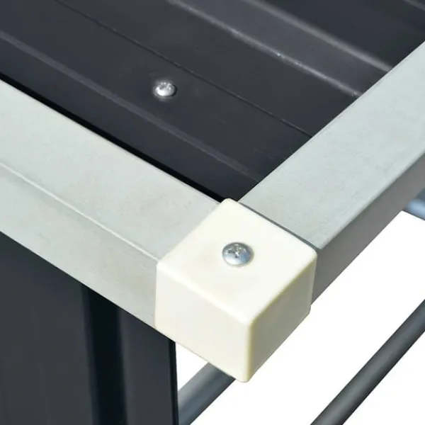 Outlet brændeskur til haven 163x83x154 cm galvaniseret stål antracitgrå Skure, Garager & Carports