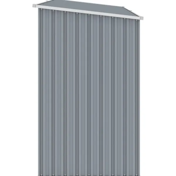 vidaXL Skure, Garager & Carports^brændeskur 245x98x159 cm galvaniseret stål grå - Skure & Redskabsskure
