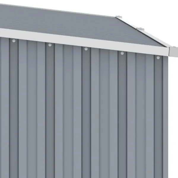 vidaXL Skure, Garager & Carports^brændeskur 245x98x159 cm galvaniseret stål grå - Skure & Redskabsskure
